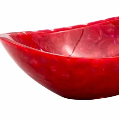 Viadurini Bathroom Harzwaschbecken-Moderne handgefertigte Waschtischplatte aus rotem Harz, Buscate