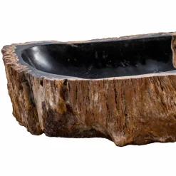 Viadurini Bathroom Holzwaschbecken-Moderne handgefertigte Waschtischplatte aus fossilem Holz, Negrar