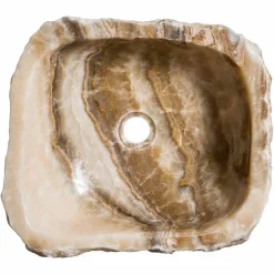 Viadurini Bathroom Steinwaschbecken-Moderne handgefertigte Waschtischplatte aus Onyx-Stein, Buttrio