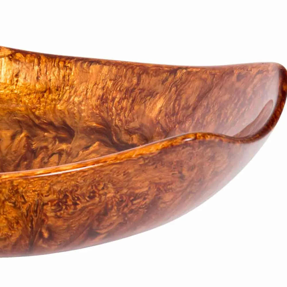 Viadurini Bathroom Harzwaschbecken-Moderne handgemachte Countertop-Wanne im Harz - Malgrate