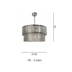 Viadurini Lighting Moderne Pendelleuchten-Moderne Hängelampe aus handgefertigtem Luxusglas Made in Italy - Valadier