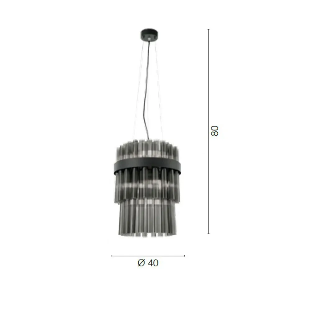 Viadurini Lighting Moderne Pendelleuchten-Moderne Hängelampe aus mundgeblasenem Luxusglas Made in Italy - Maesta