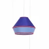 Viadurini Lighting Moderne Pendelleuchten-Moderne Hängelampe mit blauem Baumwolllampenschirm Made in Italy - Soja