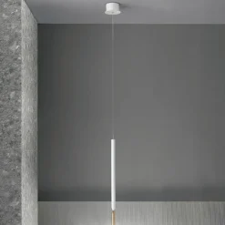 Viadurini Lighting Moderne Pendelleuchten-Moderne Hängelampe mit LED-Licht aus lackiertem Metall – Lärche