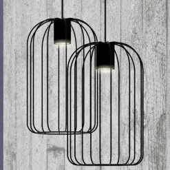 Viadurini Lighting Moderne Pendelleuchten-Moderne Hängelampe mit Metalldrahtstruktur Made in Italy - Cage