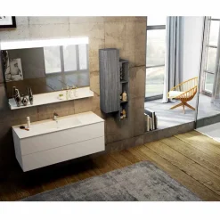 Viadurini Badmöbel Hängend-Moderne hängende Badezimmerkomposition made in Italy, Bari