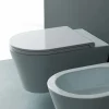 Viadurini Bathroom Wc-Moderne hängende Toilettenschüssel aus Keramik Sun Round 57x37 Italy