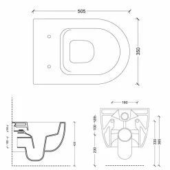 Viadurini Bathroom Wc-Moderne hängende Toilettenschüssel aus Keramik Design Star 50x35 Italy