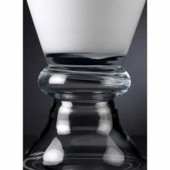 Viadurini Living Deko Vasen-Moderne Indoor-Vase aus weißem und transparentem Glas Made in Italy - Romantic