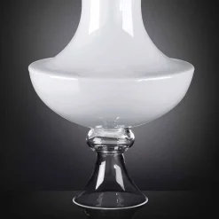 Viadurini Living Deko Vasen-Moderne Indoor-Vase aus weißem und transparentem Glas Made in Italy - Portos