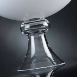 Viadurini Living Deko Vasen-Moderne Indoor-Vase aus weißem und transparentem Glas Made in Italy - Portos