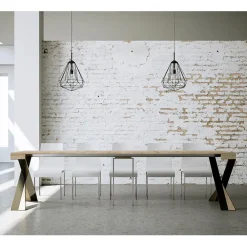 Viadurini Living Ausziehbarer Konsolentisch-Moderne Konsole, ausziehbar auf 300 cm, mit anthrazitfarbenem Rahmen, hergestellt in Italien – Avventura