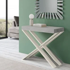 Viadurini Living Ausziehbarer Konsolentisch-Moderne Konsole, ausziehbar auf 300 cm, mit weißem Rahmen, hergestellt in Italien – Spiegel