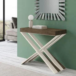 Viadurini Living Ausziehbarer Konsolentisch-Moderne Konsole, ausziehbar auf 300 cm, mit weißem Rahmen, hergestellt in Italien – Spiegel