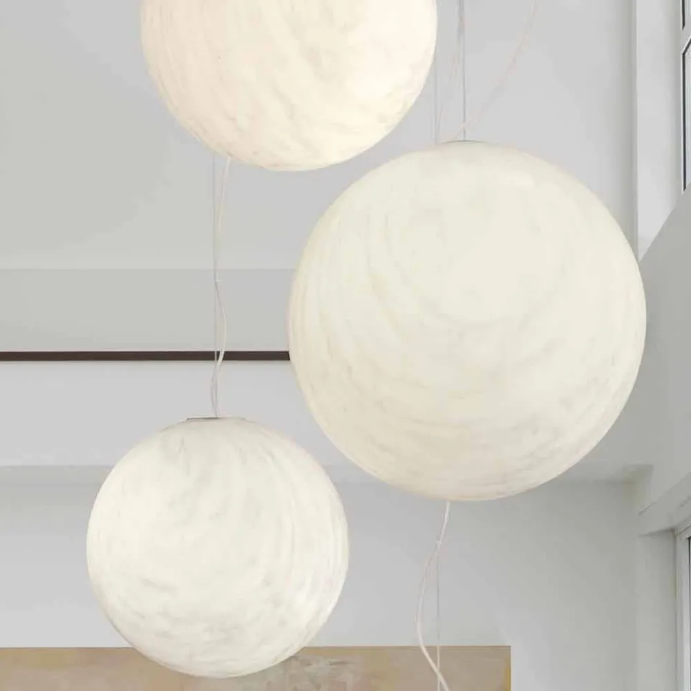 SLIDE Moderne Pendelleuchten-Moderne Kugelpendelleuchte aus Polyethylen Mineral