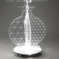 Viadurini Lighting Moderne Stehlampen-Moderne laserbeschriftete Plexiglas-Stehlampe 3 Größen - Raissa