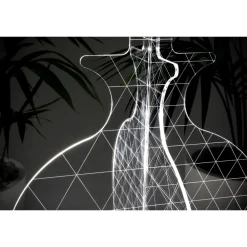 Viadurini Lighting Moderne Stehlampen-Moderne laserbeschriftete Plexiglas-Stehlampe 3 Größen - Raissa