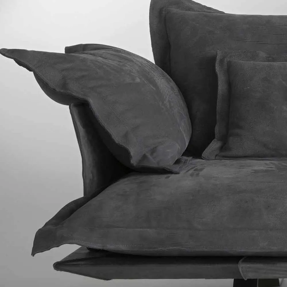 Viadurini Italian Sofas Moderne Sofas-Moderne Ledercouch Shita 170, 220 oder 250 cm