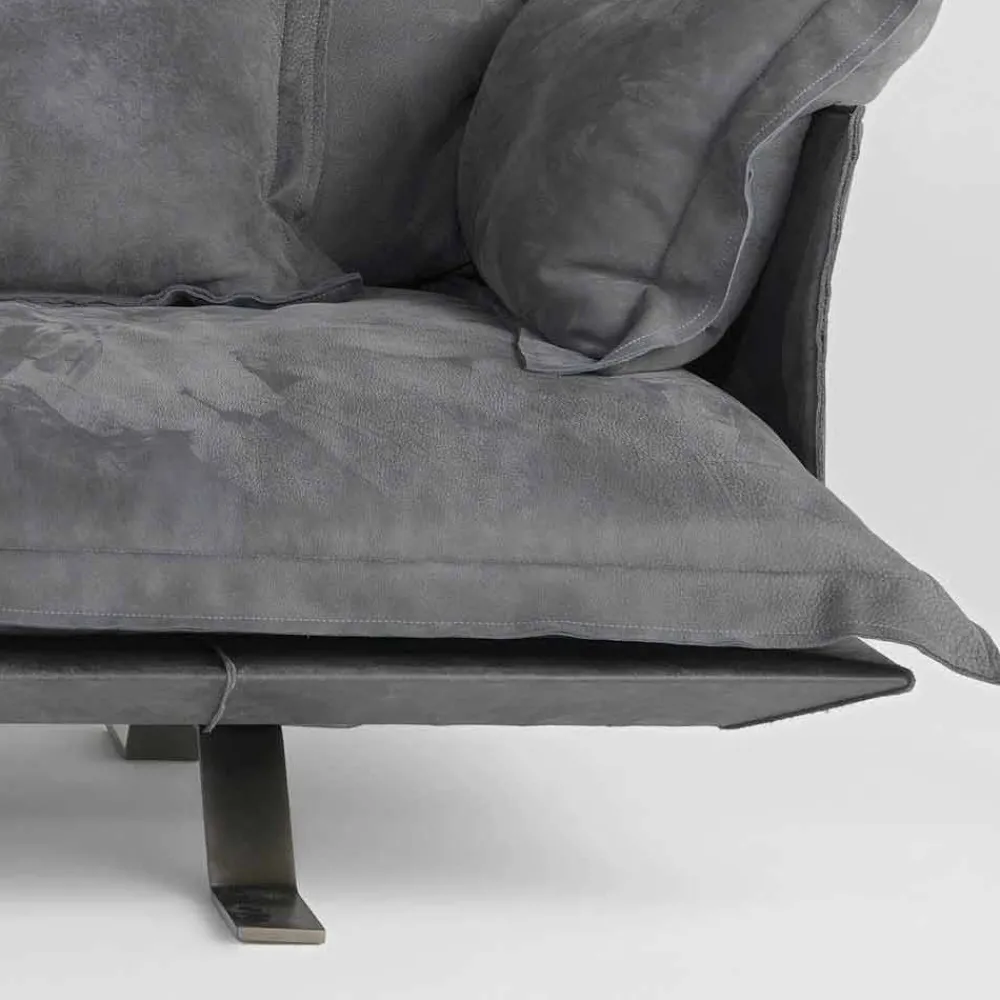 Viadurini Italian Sofas Moderne Sofas-Moderne Ledercouch Shita 170, 220 oder 250 cm