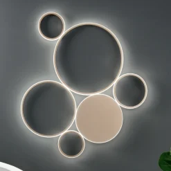 Viadurini Lighting Moderne Wandleuchten-Moderne LED-Wandleuchte aus lackiertem Metall in Gold- oder Silber-Finish - Punto