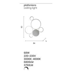 Viadurini Lighting Moderne Wandleuchten-Moderne LED-Wandleuchte aus lackiertem Metall in Gold- oder Silber-Finish - Punto