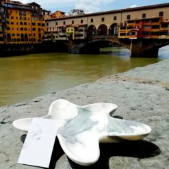 Viadurini Kitchen Küchenzubehör-Moderne Marmortasse in Form eines Seesterns Made in Italy - Ticcio