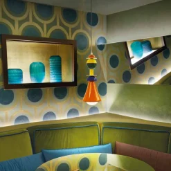 SLIDE Moderne Pendelleuchten-Moderne mehrfarbige Pendelleuchte Otello Hanging, hergestellt in Italien