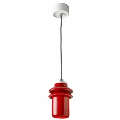 Viadurini Lighting Moderne Pendelleuchten-Moderne Pendelleuchte aus roter Keramik, hergestellt in Italy Asia