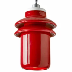 Viadurini Lighting Moderne Pendelleuchten-Moderne Pendelleuchte aus roter Keramik, hergestellt in Italy Asia