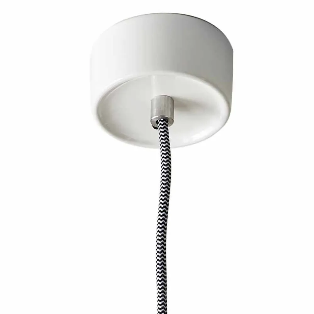 Viadurini Lighting Moderne Pendelleuchten-Moderne Pendelleuchte aus roter Keramik, hergestellt in Italy Asia