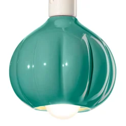 Ferroluce Moderne Pendelleuchten-Moderne Pendelleuchte aus farbiger Keramik, hergestellt in Italien – Afoxe