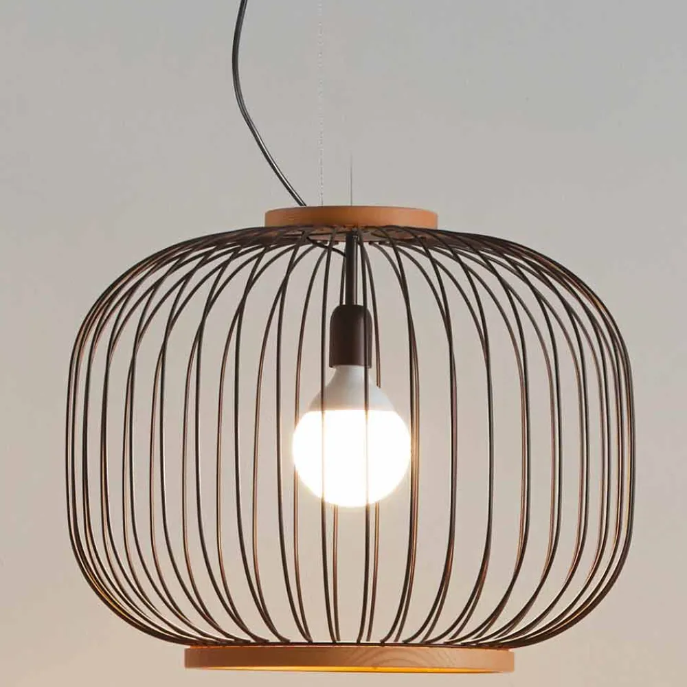 Viadurini Lighting Designer Pendelleuchten-Moderne Pendelleuchte aus Stahl 58xH48x L.cavo100 cm Jana