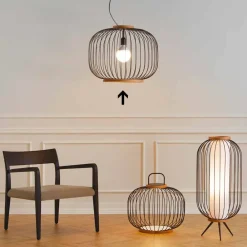 Viadurini Lighting Designer Pendelleuchten-Moderne Pendelleuchte aus Stahl 58xH48x L.cavo100 cm Jana