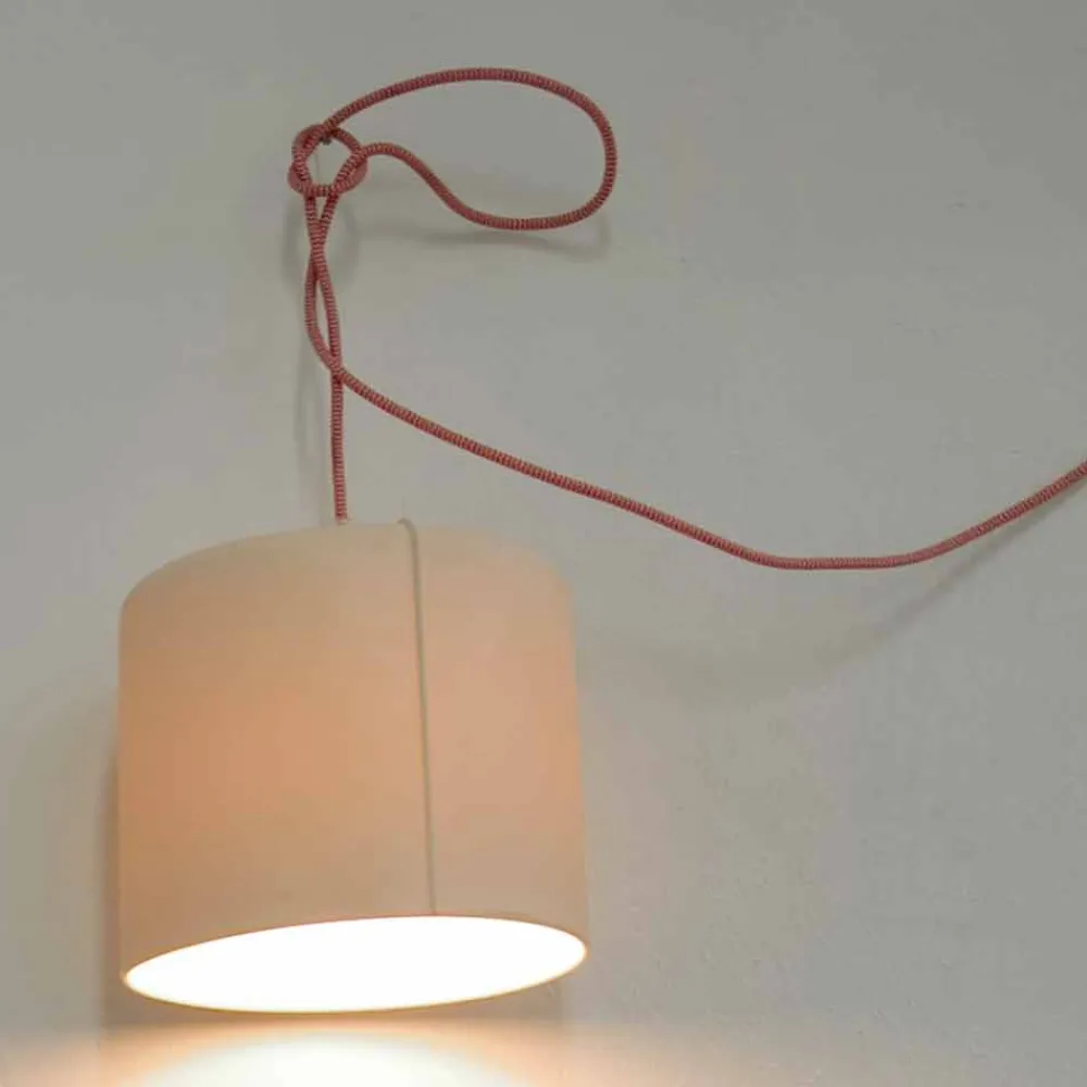 In-es.artdesign Moderne Pendelleuchten-Moderne Pendelleuchte Candle 2 aus farbigem Laprene