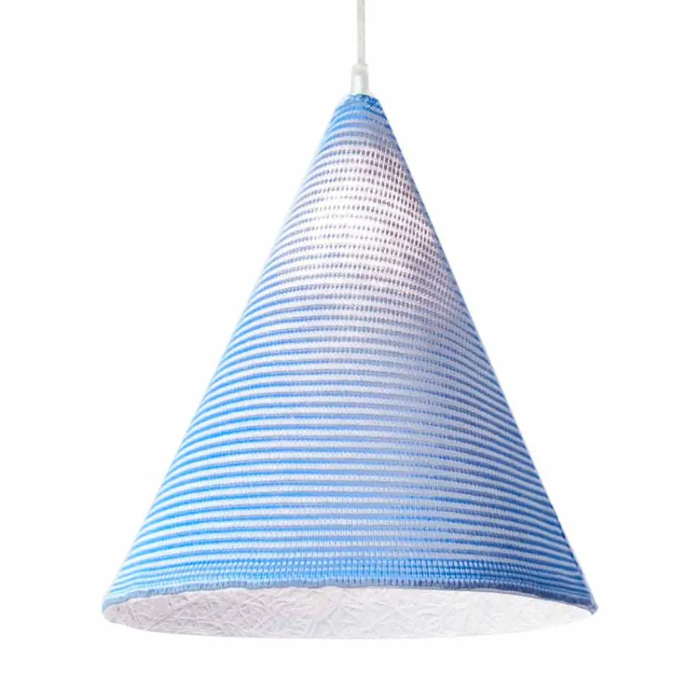 In-es.artdesign Moderne Pendelleuchten-Moderne Pendelleuchte Jazz Stripe aus farbiger Wolle