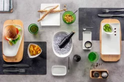 Viadurini Kitchen Teller Set-Moderne Porzellan Aperitif Gerichte Set 36 Stück - Nalah