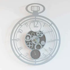 Viadurini Time Design Wanduhren-Moderne runde Wanduhr aus farbigem Eisen Made in Italy - Ciliegino