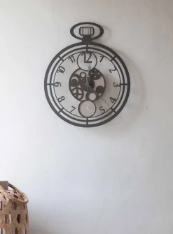 Viadurini Time Design Wanduhren-Moderne runde Wanduhr aus farbigem Eisen Made in Italy - Ciliegino