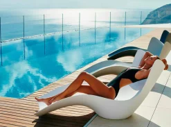 Vondom Sonnenliegen-Moderne Sonnenliege aus Polyethylen, Surf by , 2 Stücke