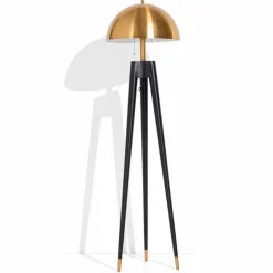 Viadurini Lighting Moderne Stehlampen-Moderne Stehlampe aus Metall und gebürstetem Messing Made in Italy - Peter