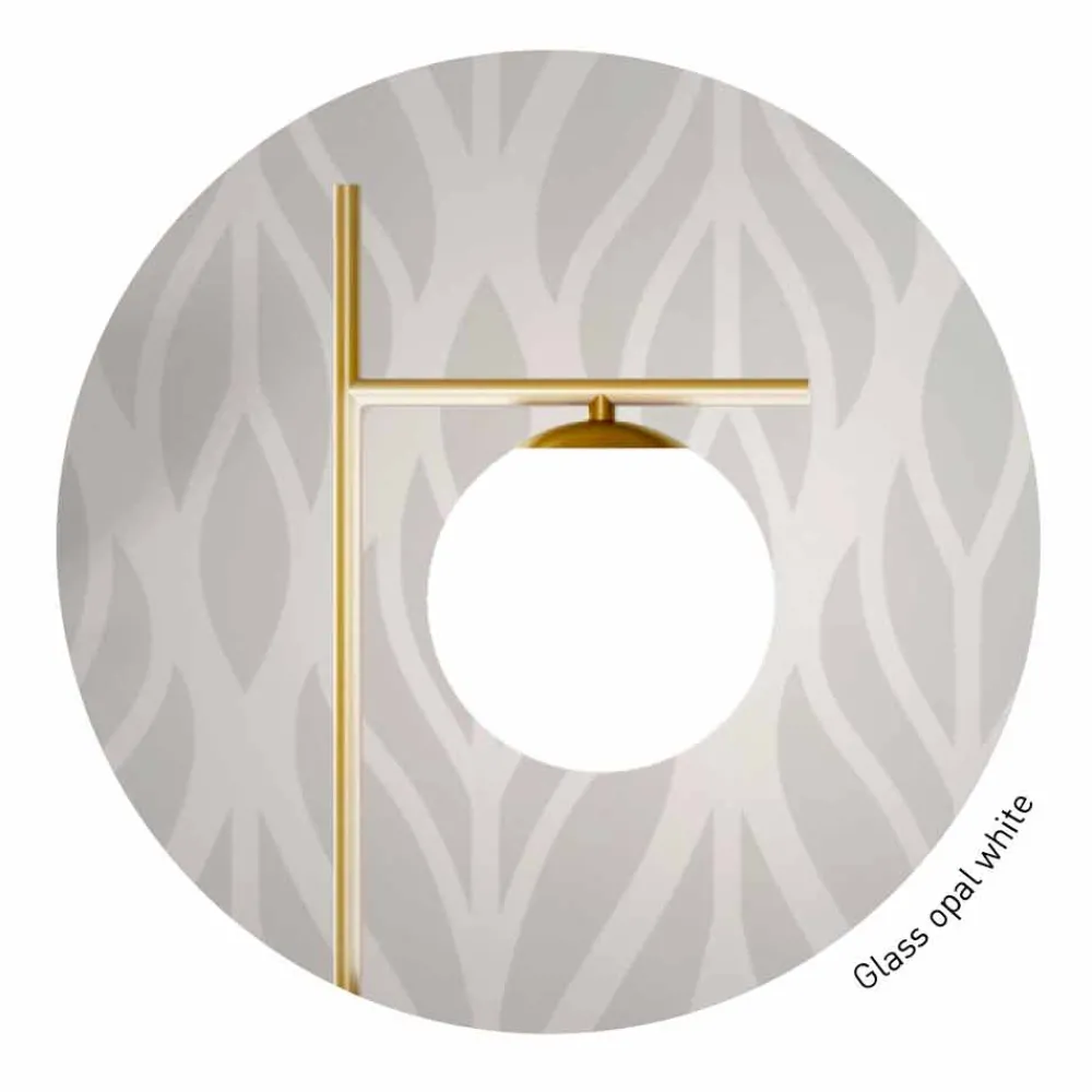 Viadurini Lighting Moderne Stehlampen-Moderne Stehlampe aus Metall, Messing und Opalglas Made in Italy - Carima