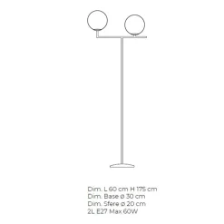 Viadurini Vetro di Venezia Murano Lampen|Moderne Stehlampen-Moderne Stehlampe aus mundgeblasenem venezianischem Glas - Snow