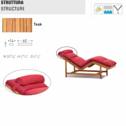 Varaschin Sonnenliegen-Moderne Teak Sonnenliege für Indoor und Outdoor Barcode