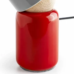 Viadurini Lighting Moderne Tischlampen-Moderne Tischlampe aus Keramik und Buchenholz hergestellt in Italien, Asien