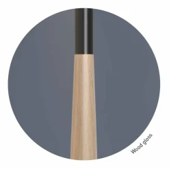 Viadurini Lighting Moderne Tischlampen-Moderne Tischlampe aus Metall, Holz und Organza Made in Italy - Boom