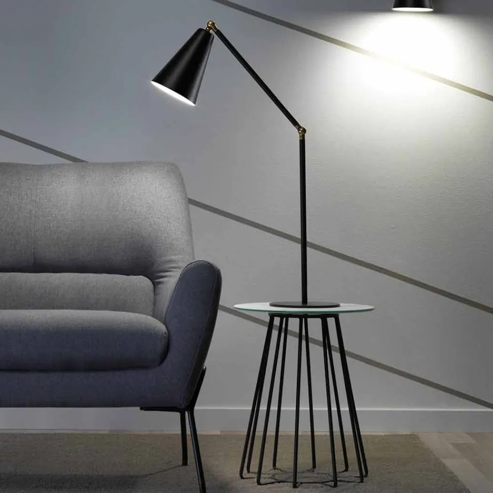 Viadurini Lighting Moderne Tischlampen-Moderne Tischlampe mit Metallstruktur Made in Italy - Zaira