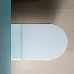 Viadurini Bathroom Wc-Moderne Toilettenschüssel, weiße Keramik Sun Round 57x37cm made Italy