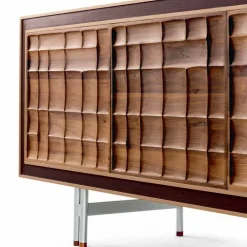 Viadurini Living Anrichte-Moderne 3-türige Anrichte aus Massivholz Design Anna