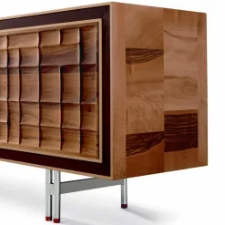 Viadurini Living Anrichte-Moderne 3-türige Anrichte aus Massivholz Design Anna