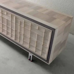 Viadurini Living Anrichte-Moderne 3-türige Anrichte aus Massivholz Design Anna